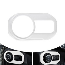 White Headlight Lamp Switch Button Cover Trim For Jeep Wrangler JL JT 2018~2021
