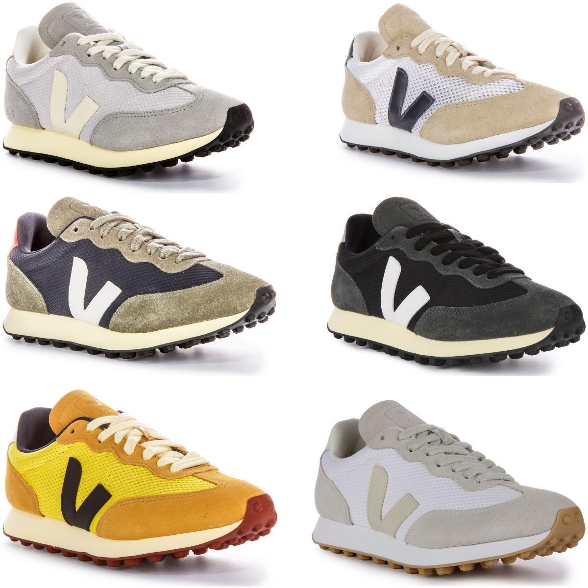 Veja Rio Branco Alveomesh Tech Suede Mesh Trainer Navy OliveWomens