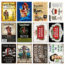 alcohol Retro Metal Signs/Plaques Man Cave, Cool Novelty Gift, Bar/ Pub 25