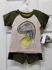 Jurassic World Graphic T-Shirt and Knit Shorts Set-12 Months-NWT