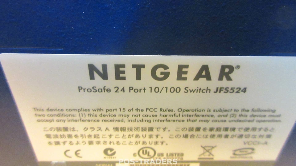 NetGear ProSafe JFS524 24 Port 10/100 mbps Fast Ethernet Switch - Image 3 of 3