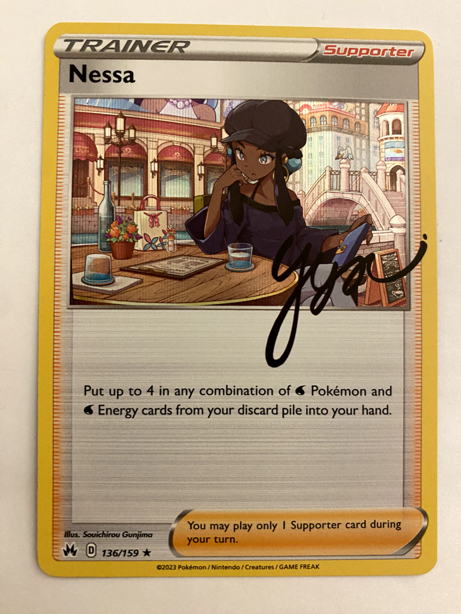 signed nessa pokemon card value Nessa Full Art Trainer Lost Origin TG27/TG30, NM Pokemon Card main image 0