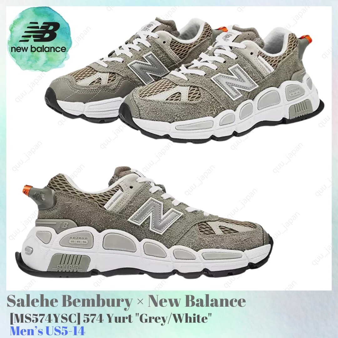 Salehe Bembury x New Balance 574 Yurt Grey White MS574YSC Men's