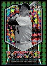Duke Snider 2021 Panini Mosaic Vintage #V7 Los Angeles Dodgers Green Prizm