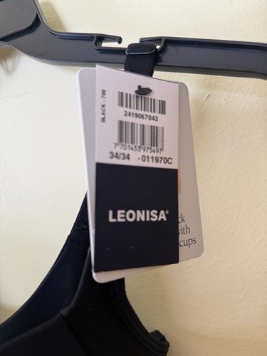 New Leonisa Women's Back Smoothing Bra with Black 34C - Picture 4 of 6