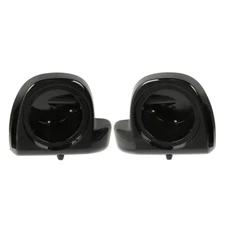 Black ABS 6.5" Speaker Pods Boxes Lower Vented Fairings For Harley Touring 14-24