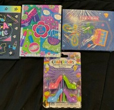 Girls Rule Pass a note notepads books "Old School" notes hi heel erasers lot 