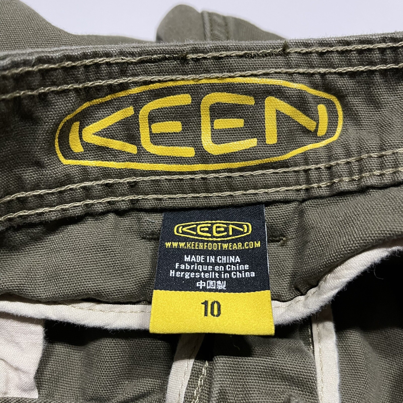 Pantaloni da trekking Keen Green Capris donna taglia 10 crop cargo ibridi