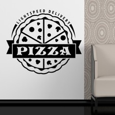  Pizza Takeaway wall sticker cafe decal restaurant fast food burger pz2