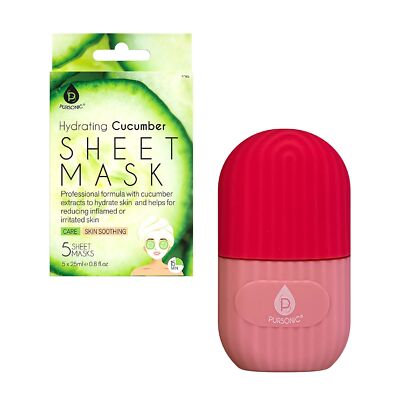 Ice Cube Facial Roller Massager & Hydrating Cucumber Sheet Masks   Your Ultimate