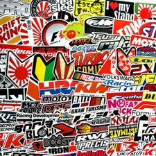 100pcs Jdm Stickers Bomb Pack Car Motorcycle Racing Motocross Helmet Vinyl Decal