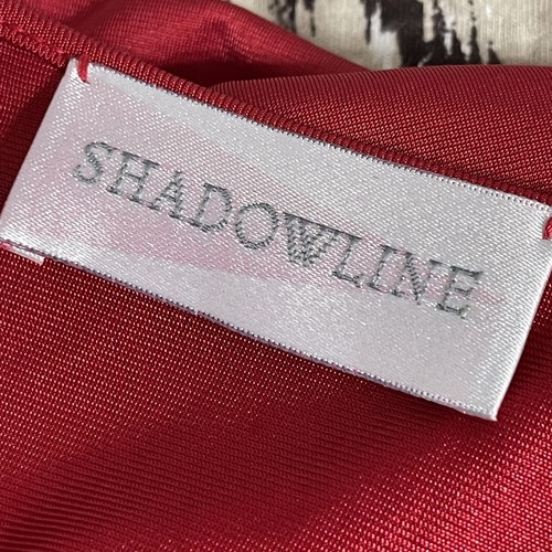 Vtg Shadowline Peignoir Gown & Robe Set Size Small Red Cranberry Made in USA - Picture 6 of 7