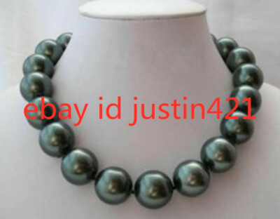 #ad #ad 10mm 12mm 14mm 16mm 18mm 20mm Black South Sea Shell Pearl Necklace 18#x27;#x27; AAA $8.15