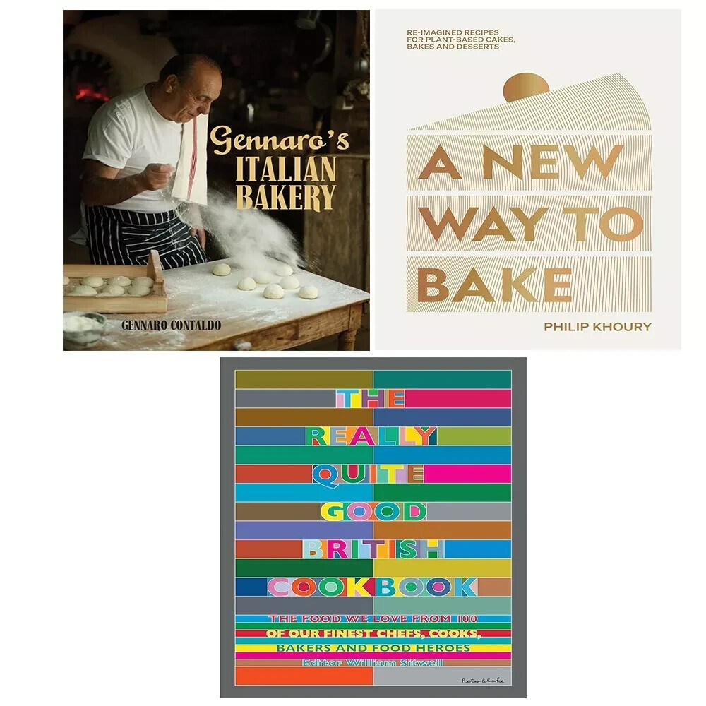 Really Quite Good British,ANew Way to Bake,Gennaro Italian Bakery 3 Books Set HB