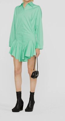The Attico Women's Green Ruffled Button-Front Candice A-Line Dress Size 42 | eBay The Attico Women's Green Ruffled Button-Front Candice A-Line Dress Size 42 | eBay
