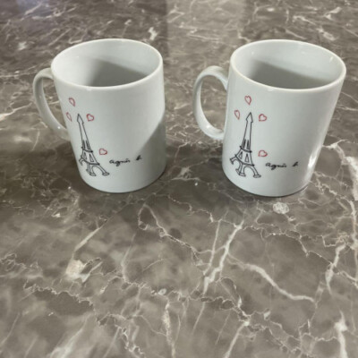 agns b. Eiffel Tower mug set of 2 pottery all occasions durability France  paris | eBay