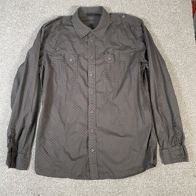 Lee Denim Shirt XL Brown Western Cowboy USA Rodeo Retro 90s Mens