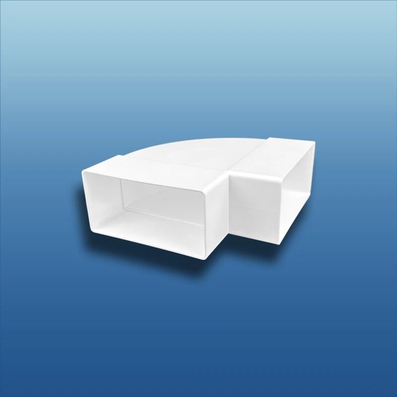 K-TECH-PRO PVC Bogen 90° Grad horizontal flach für Lüftungskanal Flachkanal