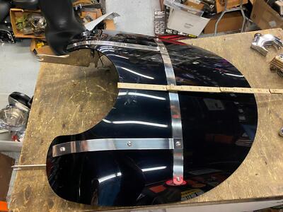 Dark Short 15'' Windshield Harley Road King FLHR Detachable Nice!