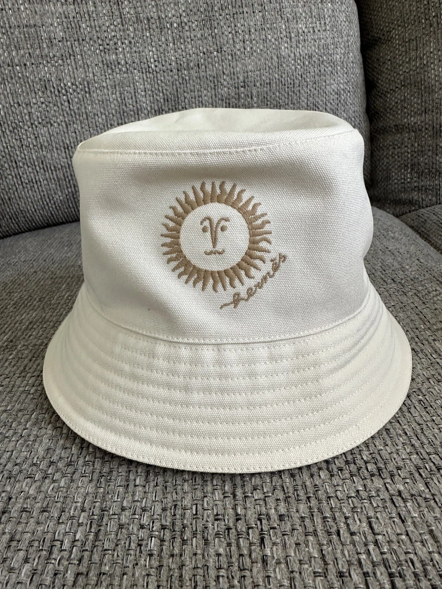 size 58 NEW HERMÈS Gene Sunshine Summer Bucket Hat in Ecru ( Ivory )
