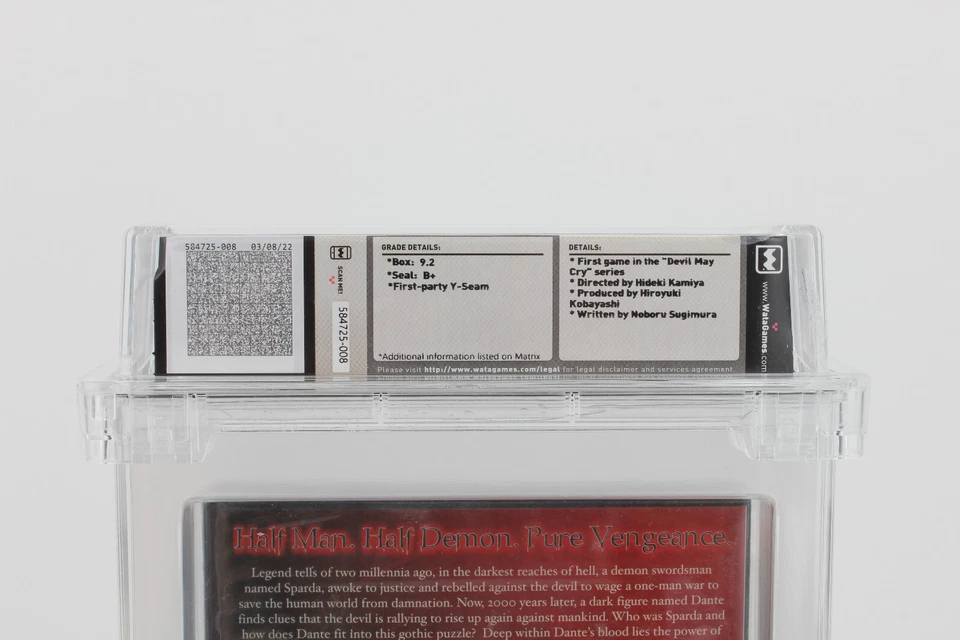 Devil May Cry (NFR) 5th Anniversary Box Set - Sealed, Wata 9.2 B+ PS2 Capcom USA - Image 4 of 4