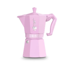 Bialetti Moka Exclusive Express Pink 3 & 6 Cup Aluminium Coffee Percolator Pot
