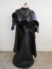 Ursulas Costume Leather Fur Cape Clock black Renaissance Gothic costume cape