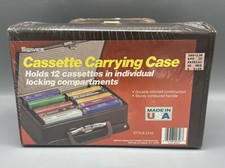 Vintage Service Cassette Carrying Case Holds 12 Cassettes