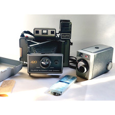 Vintage Camera Lot Polaroid Automatic 420 Land  Kodak Brownie Movie Camera