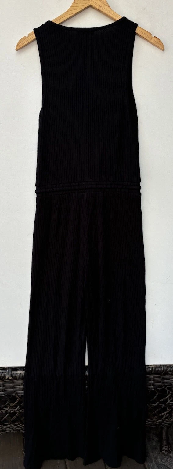 beyond-yoga jumpsuit sleeveless wide leg ribbed 