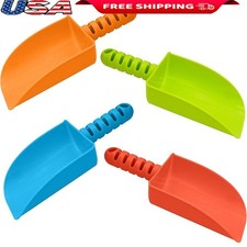 4 PCS Kids Beach Shovels Heavy Duty Plastic Sandbox Toys Durable Sand Scoops New