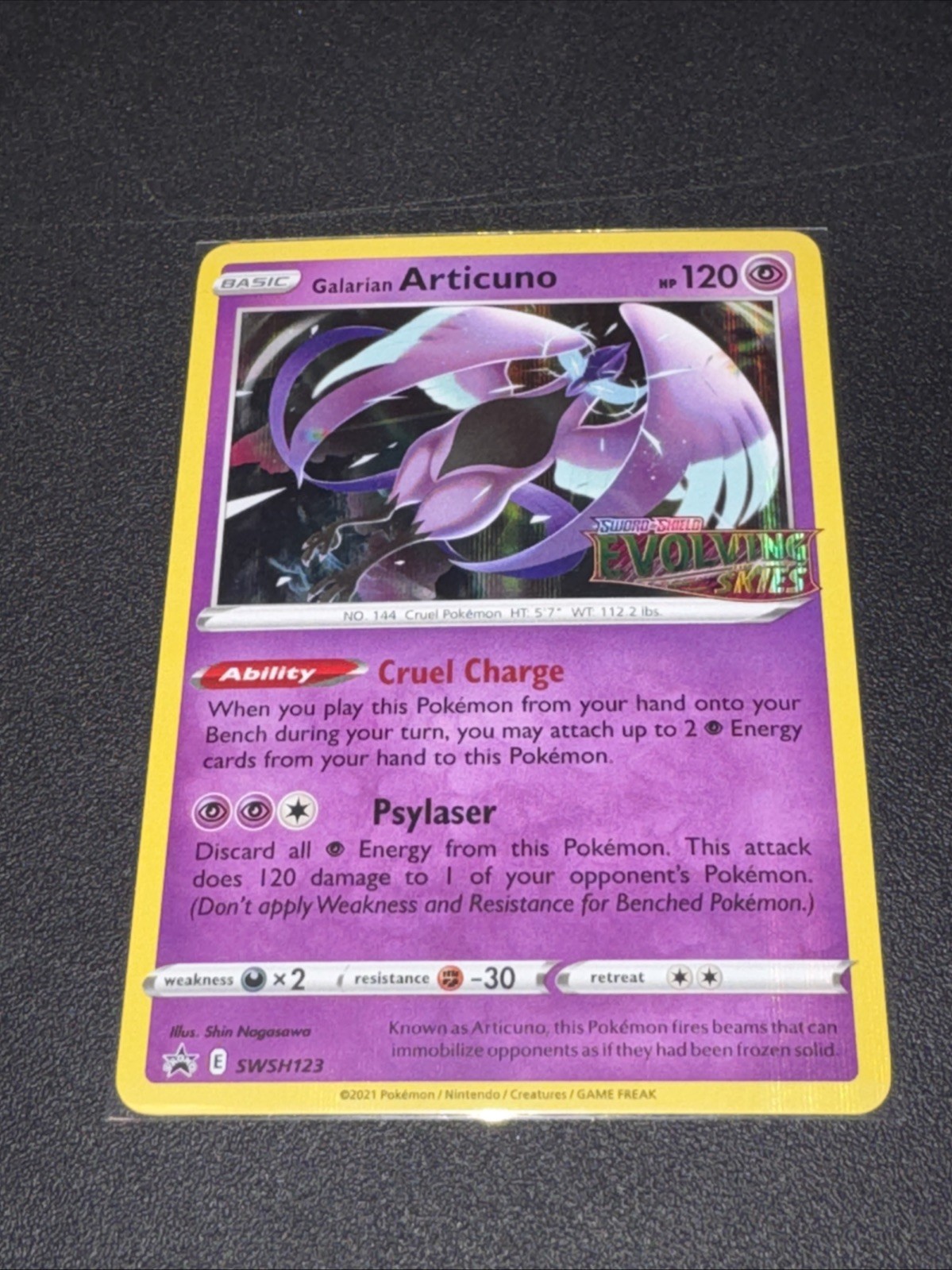 Galarian Articuno (Prerelease) - SWSH123, SWSH: Sword & Shield Promo Cards, NM