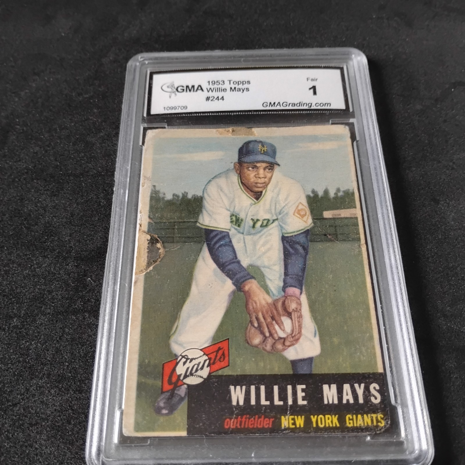 Willie Mays #244 Baseball Cards 1953 Topps trading card — raw and PSA graded price guide