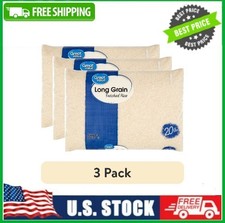 (3 pack) Great Value Long Grain Enriched Rice, 20 lb