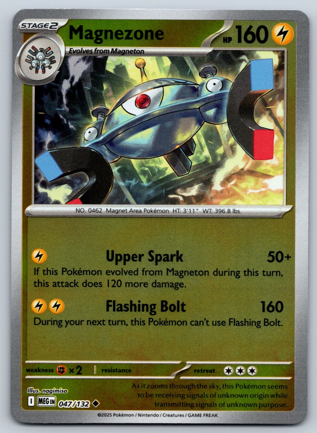 Magnezone Reverse Holo Uncommon ME01: Mega Evolution 047/132 NM