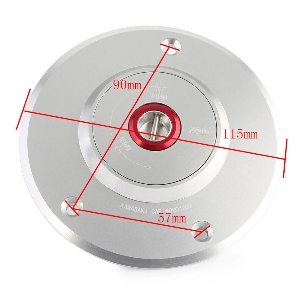 Tapa del depósito Tapa del depósito con llave para Kawasaki ZZR 1400 ZX-14 06-07 ZZR 600 Foto 2 de 4