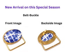 Fibbia per cintura placcata oro sodalite 1,6" gioielli eleganti offerta limitata GW