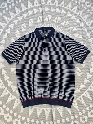 Marvelis Casual Herren Feinstrick-Polo /  Shirt Gr. XXL Blau Gestreift 