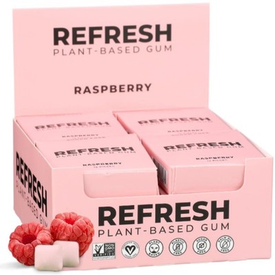 Refresh Gum Raspberry Xylitol Chewing Gum 12 Count Pack of 12