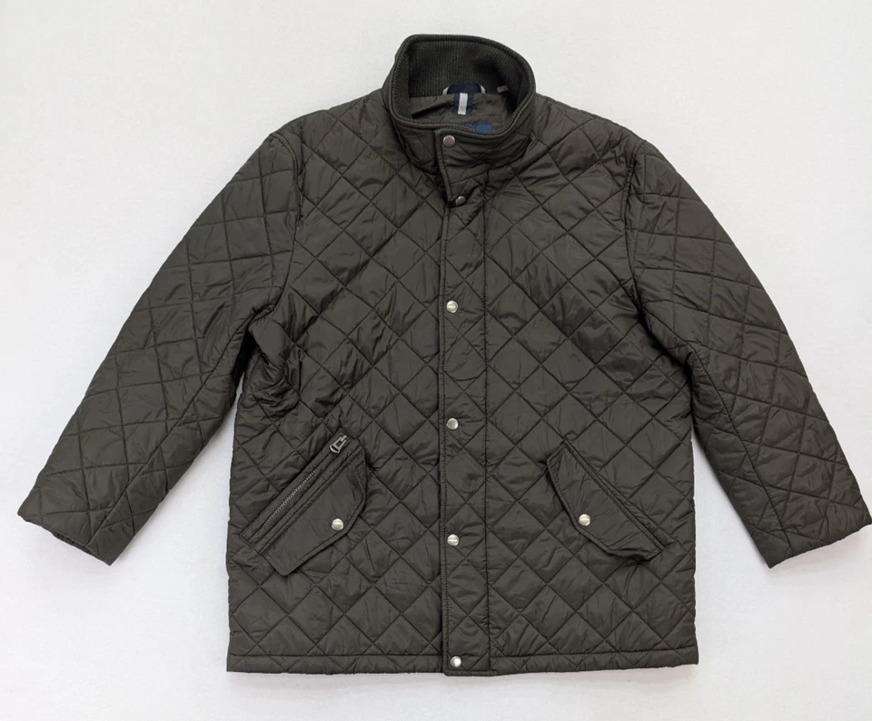 Abrigo acolchado acolchado de invierno Cole Haan para hombre talla XL marrón Foto 2 de 4