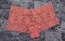 NWT VICTORIA'S SECRET DREAM ANGELS XS CORAL FLORAL LACE SHORTIE BOYSHORT PANTIES