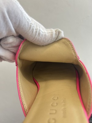 GUCCI WMNS 6 US / 36 EU Princetown Mule Horsebit Loafer Hot Pink