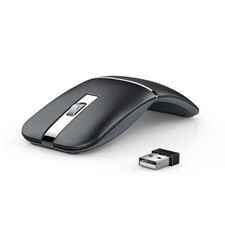WFB Wireless Arc Mouse for Laptop,Bluetooth USB Rechargeable Computer Mice,Ro...