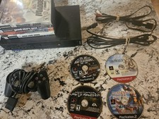 PS2 SCPH-50001 Bundle OEM Controller Memory Card 8 Games GTA San Andreas Tested