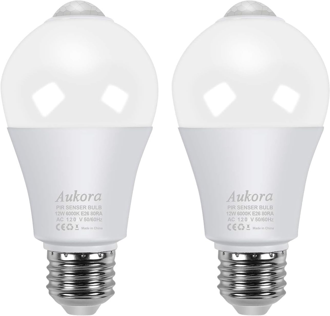 Aukora Motion Sensor Light Bulbs, 12W (100-Watt Equivalent) 