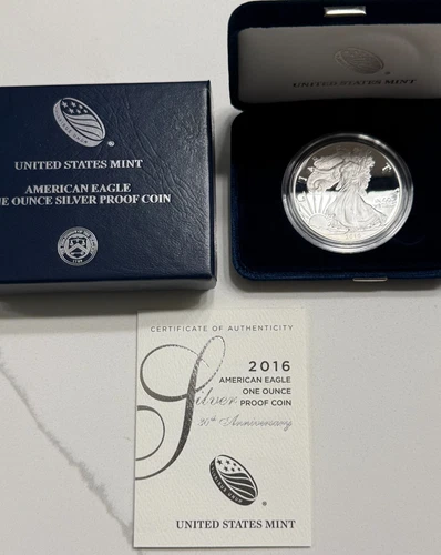 2016 W 1 oz PROOF .999 Silver American Eagle w/OGP & COA
