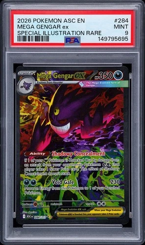 New ListingPokemon 2026 Mega Gengar ex 284/217 SIR Ascended Heroes PSA 9