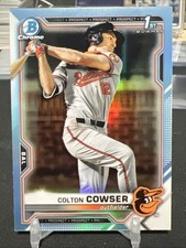 2021 Bowman Chrome 1st Bowman Sky Blue Colton Cowser Baltimore Orioles 