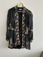Cach Beaded Sequin Jacket Black Colorful VTG Size M