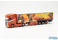 Herpa Ferntrans Haas Scania CS20HD Gardinenplanensattelzug 316903